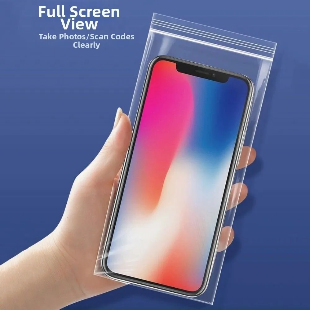 Transparent Material Waterproof Phone Bags Self-Sealing Closure Dustproof Protection Self-Sealing Phone Bags Waterproof Design