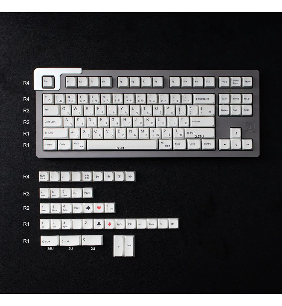 Keycap Personality Sublimation 126 keys Suitable for mechanical keyboard 64/87/104 Minimalist white keycap Japanese PBT