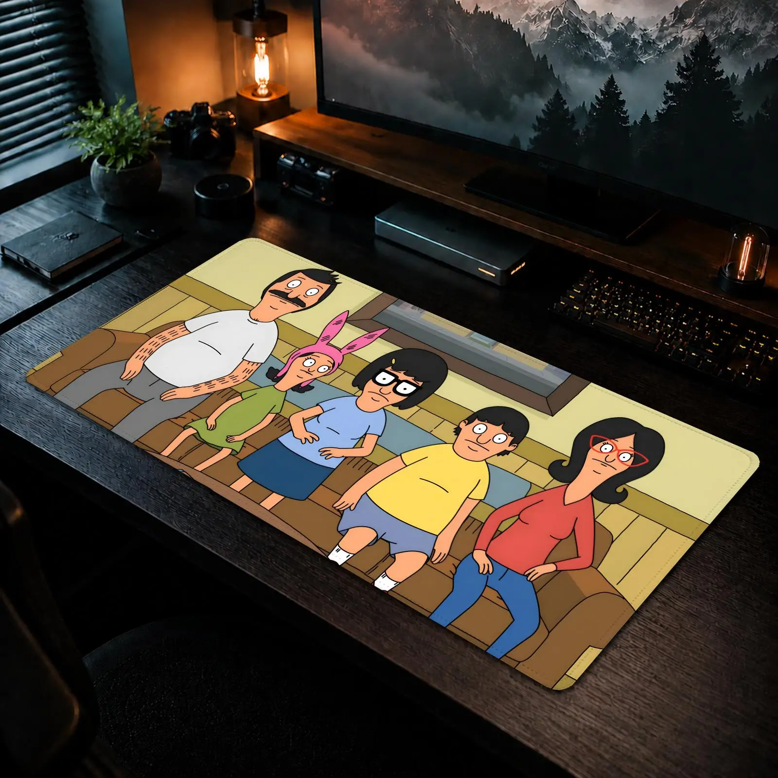 Cool Bobs Burgers Mouse Pad Gaming office Non-slip Desk Mat Diy Mousepad Large Game Keyboard overlock