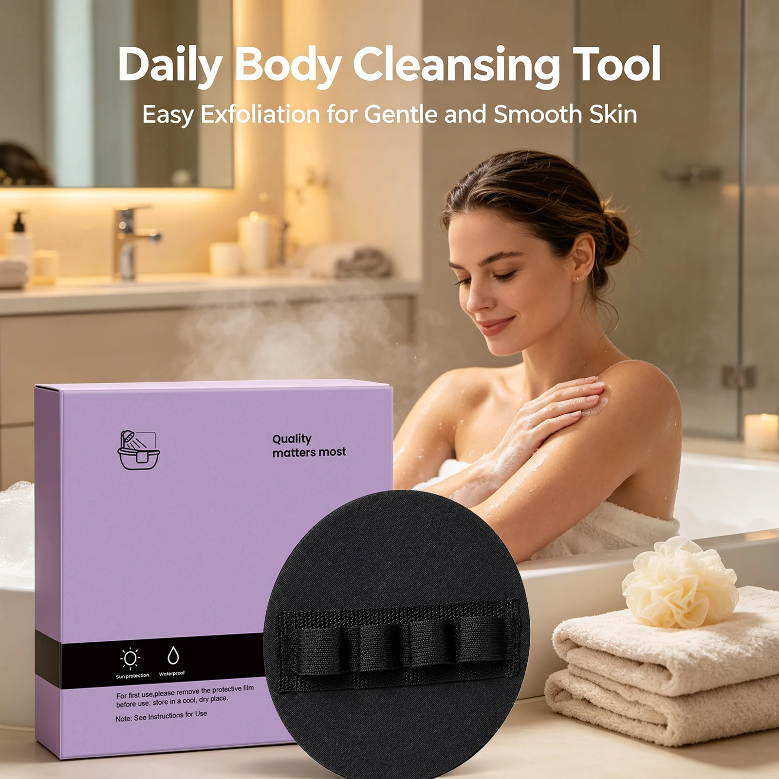 Exfoliating Body Scrub Pads Removing Dead Skin Uncloging Pores Smoothing Skin Reusable Durable Doublesided Bath Exfoliator Pads