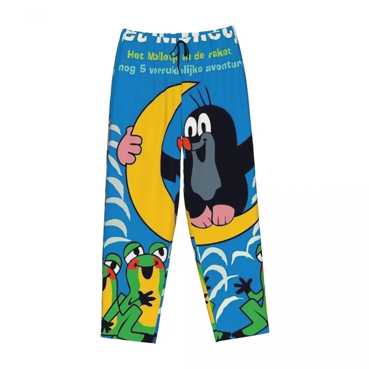 Custom Mole Krtek Cute Little Maulwurf Women Pajama Pants Lounge Sleep Sleepwear Bottoms with Pockets