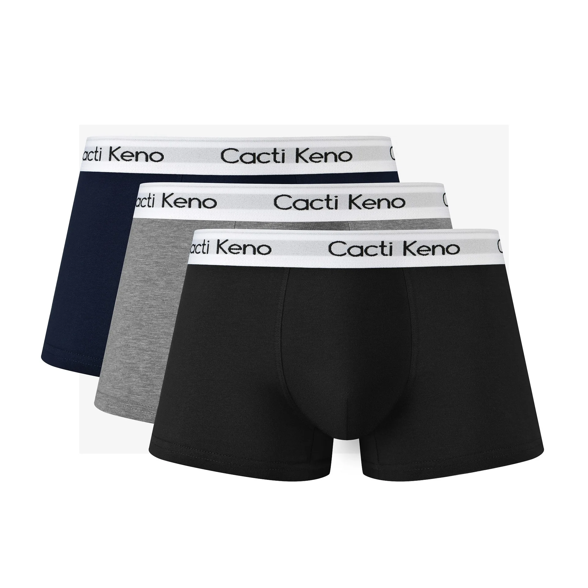 Three pairs of pure cotton men's boxer shorts antibacterial plus size square shorts gift box