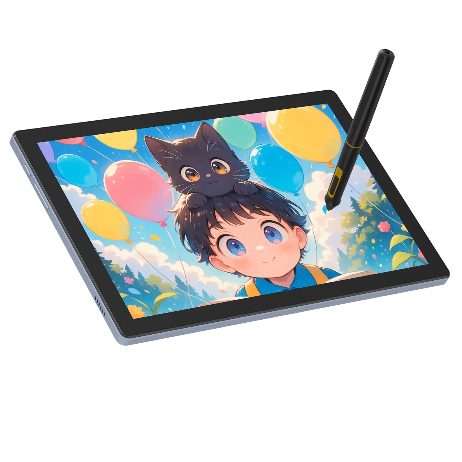 BOSTO BT-101A Portable Graphics Drawing Tablet 10.1 Inch IPS Screen Display with Finger Touch Anti-glare Digital Art Drawing Pad