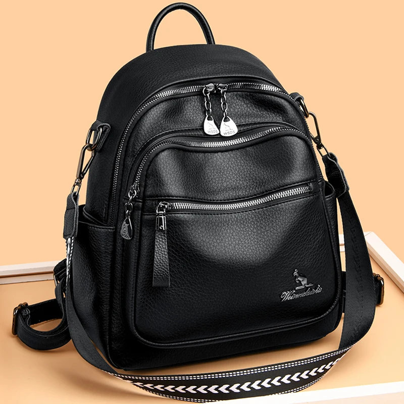 2026 Luxury Brand Women's Designer Backpack Exquisite Hardware Logo Multi-Functional Large Capacity Book Bag Sac a Dos