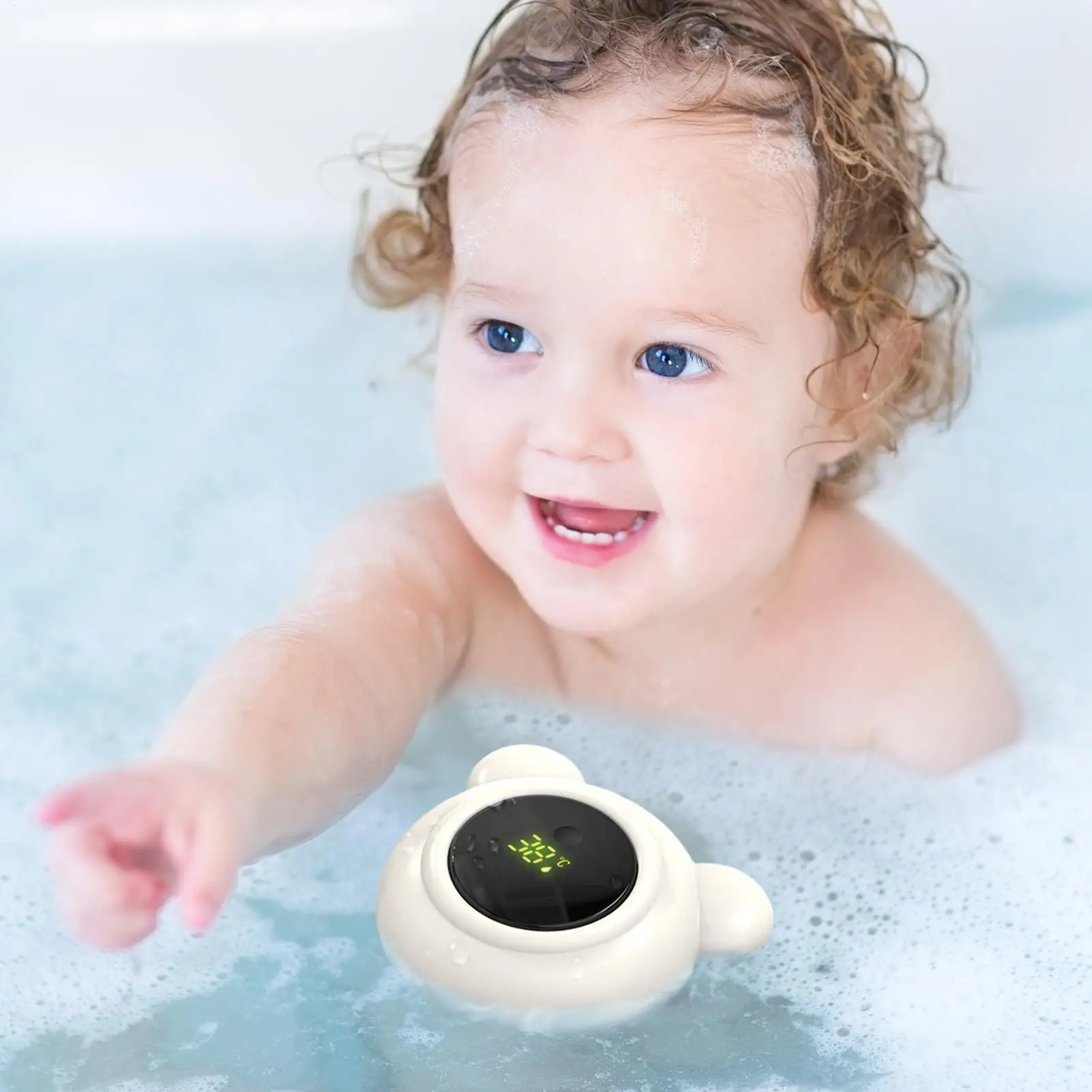 Bath Temp Thermometers for Baby Digital Safe Bathtub Thermometers With LED Display Bathing Supplies for Pediatric Kids Bathtub