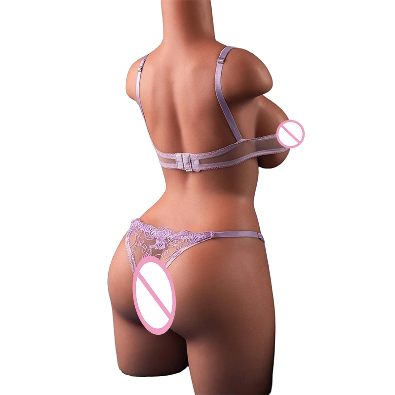 MIVM Silicone 15kg dark skin Sexy Half Body Sex Doll for Men Soft Breasts Ass Real Vagina Anus Realistic Love Dolls Sex Toys 18+