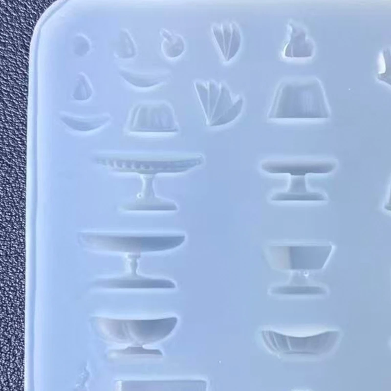 HXBF Silicone Fruit Cake Mould for Mini Dessert Toppers Flexible Craft Mould for Resin Chocolate Fondant and Home Projects