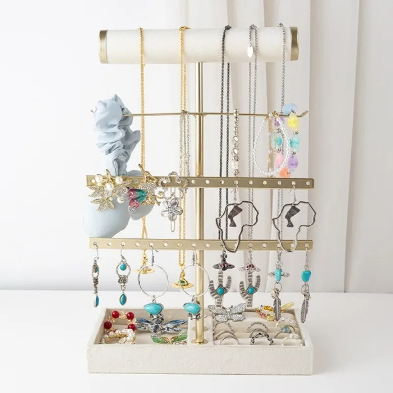 Luxury Necklace Display Stand Portable Bracelet Storage Rack Multifunctional Ring Display Rack Counter Jewelry Display Holder