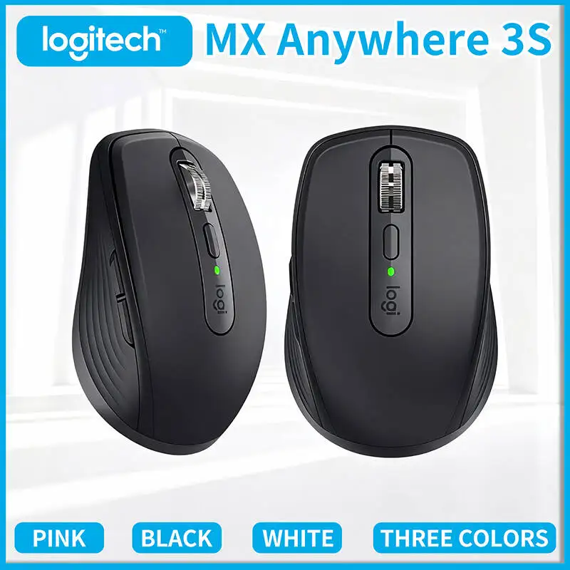 Logitech MX Anywhere 3S Portable Mouse - 8000 DPI, Hyper-Scroll, Silent Click, Travel-Ready Build for Business Trip