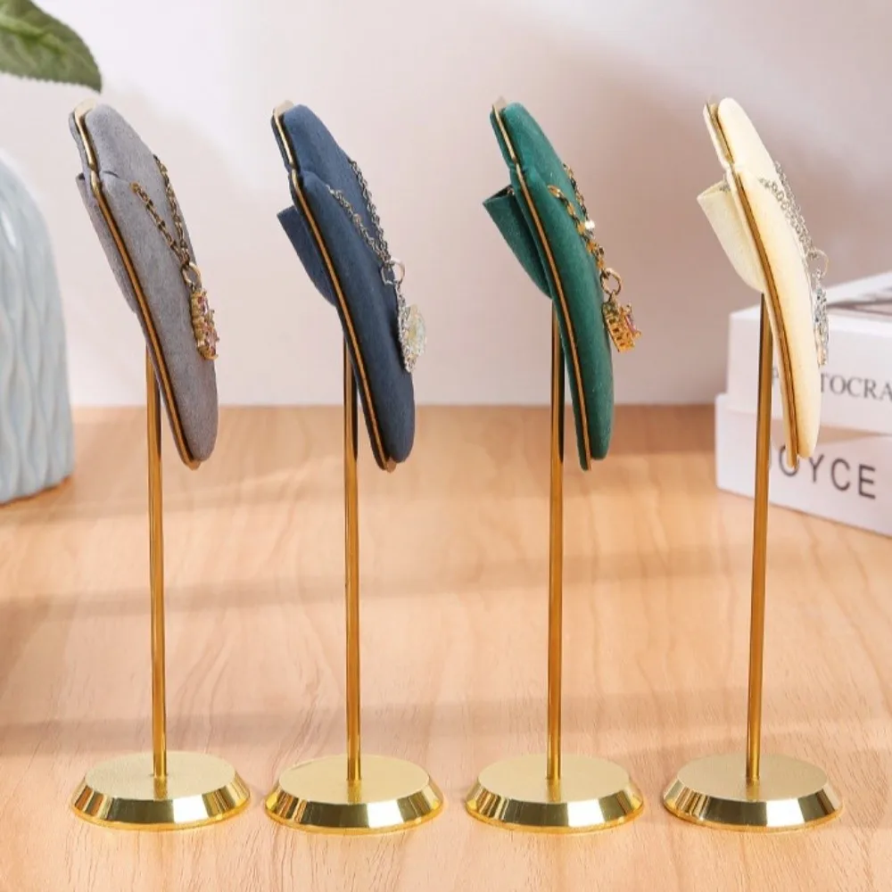 Ultra-Small Mini Jewelry Display Stand Velvet Multi Functional Necklace Pendant Holder Exhibition Shelf Durable