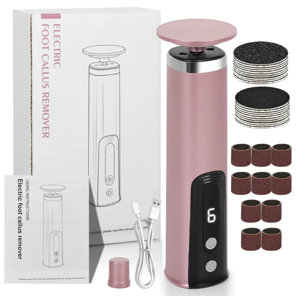 Electric foot file for nail care heel callus remover pedicure tool for dead skin automatic foot grinder