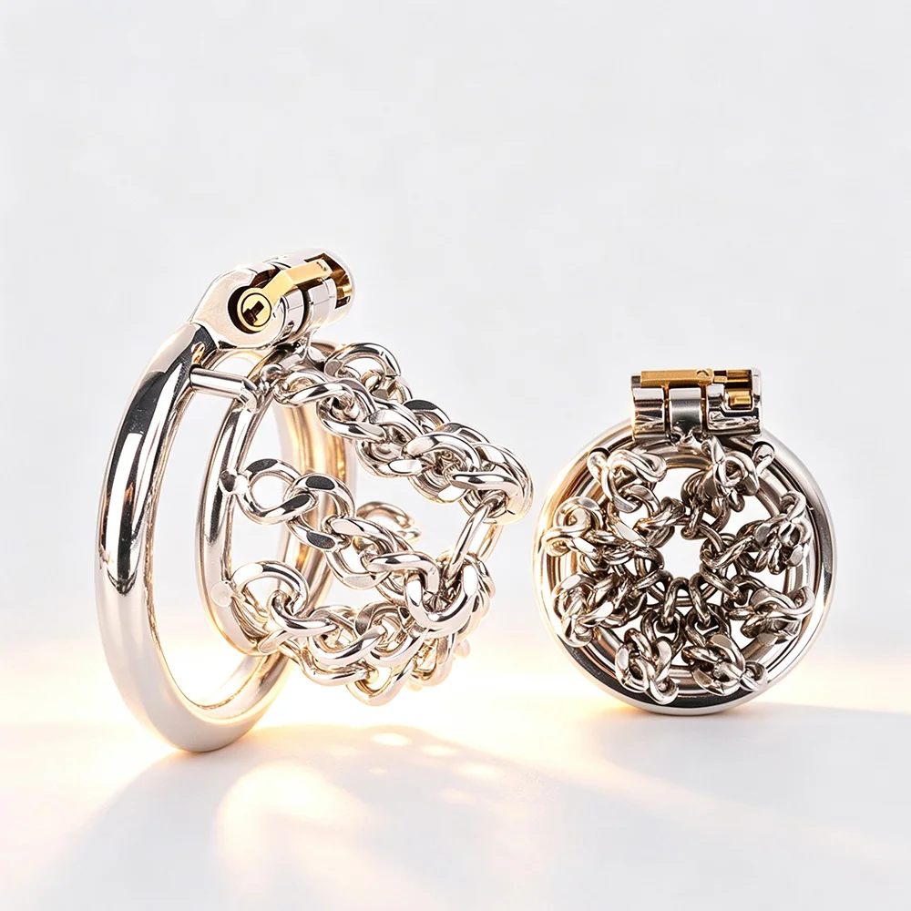 FRKO Stainless Steel Male Small Hollow Chastity Cage Penis Lock BDSM Fetish Urethral Lock Bondage Adult Sex Toys For Men Gays 18