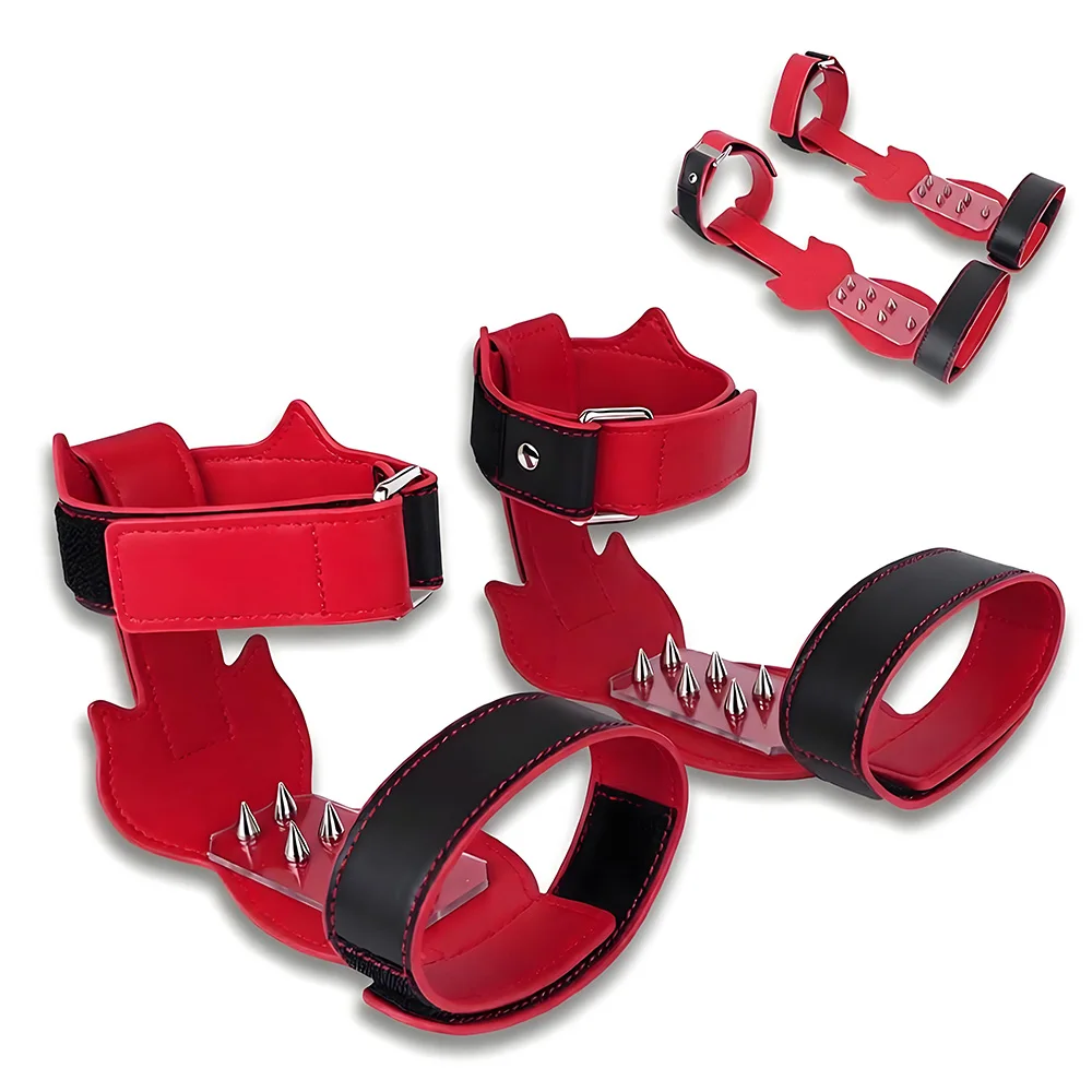FRKO PU Footpad For Men Punishment Adult Games Spike Stimulation Ankle Foot Cuffs Restraints BDSM Slave Gay Adjustable Sex Toys