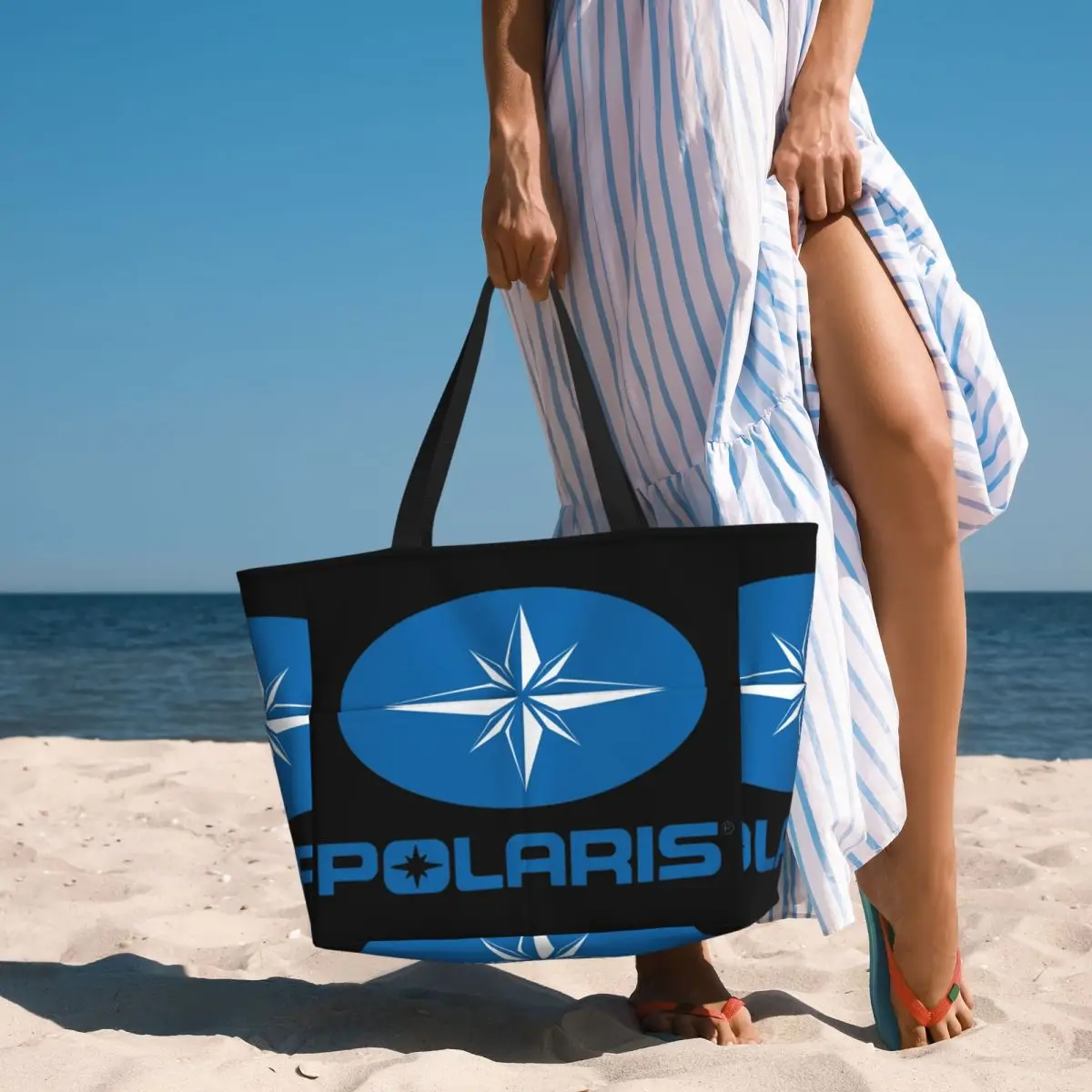 Polaris Logo Beach Tote Bag Sport Gym Yoga Duffle Large Tote Bag Women Travel Bag Fitness bag