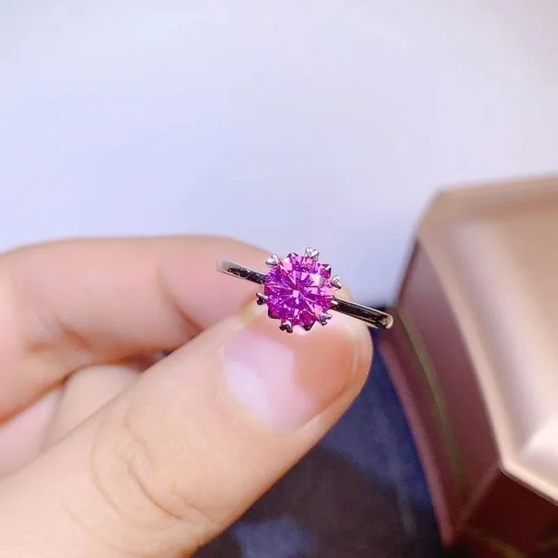 Pink Moissanite Ring for Woman 1CT  925 sterling silver Certificate of GRA sales with free shipping clearance sale