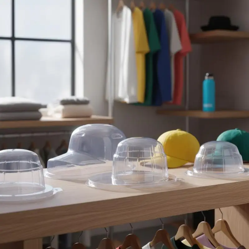 Transparent Baseball Duck Tongue Hat Display Box Anti Deformation Cap Support Dust Cover Storage Organizer Retail Counter Props