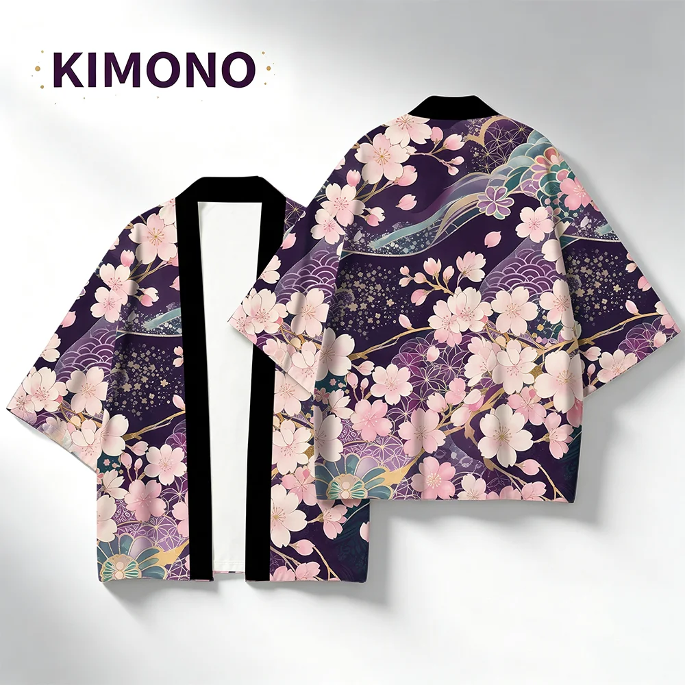 Men's 3D Koi Fish Goldfish Ukiyo-e Print Kimono Cardigan Japanese Casual Open Front Short Sleeve Tops for Men KIMONO