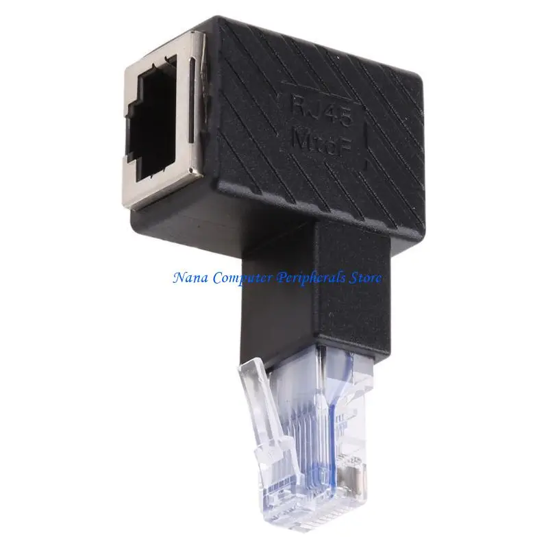 F68C 8P8C for Cat 5e/6 Male to Female LAN Ethernet Adapter Up Down Left Rigth Angled 90 Degree Extension Crystal for