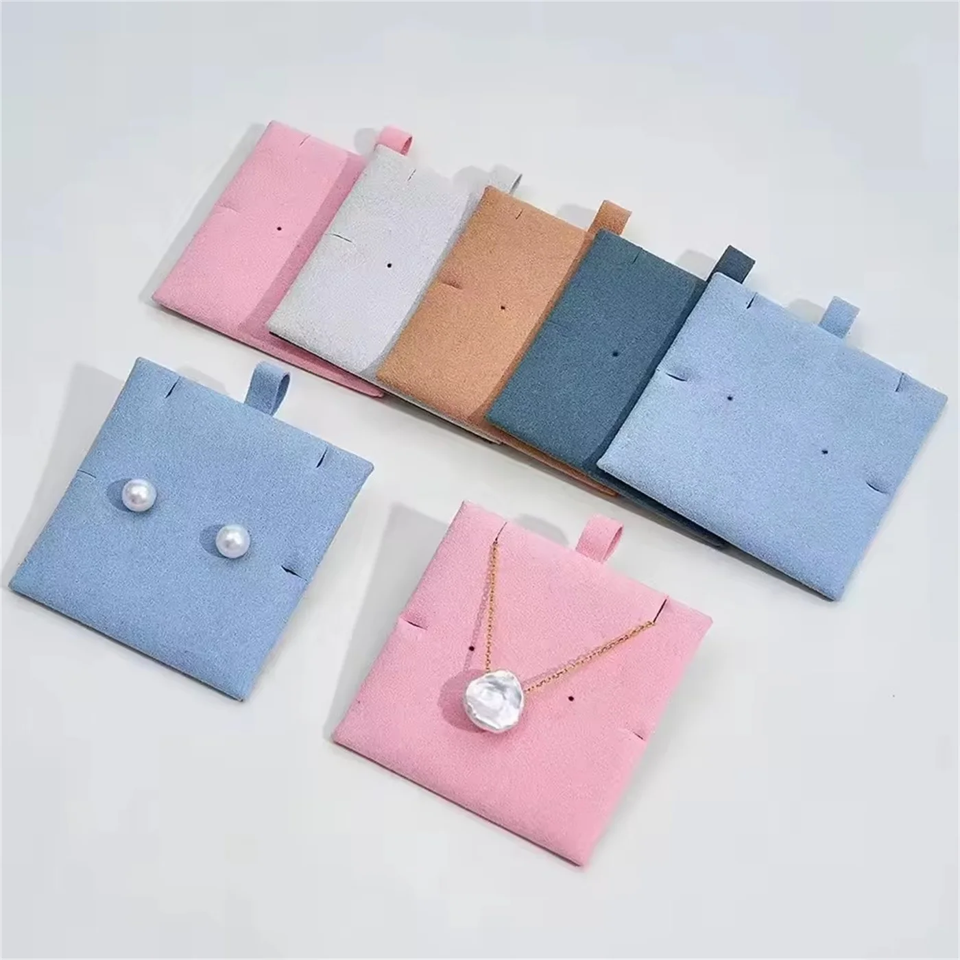 100pcs Microfiber Jewelry Packaging Display Pads/Cards Can Personalised Earrings Necklace Bracelets Jewellery Insert Cards