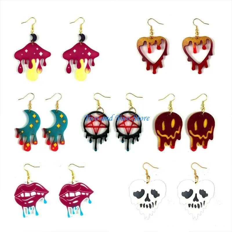 HX6F 1PC/7PCS Earring Silicone Mold for DIY Craft Women Girl Jewelry Making Pendant