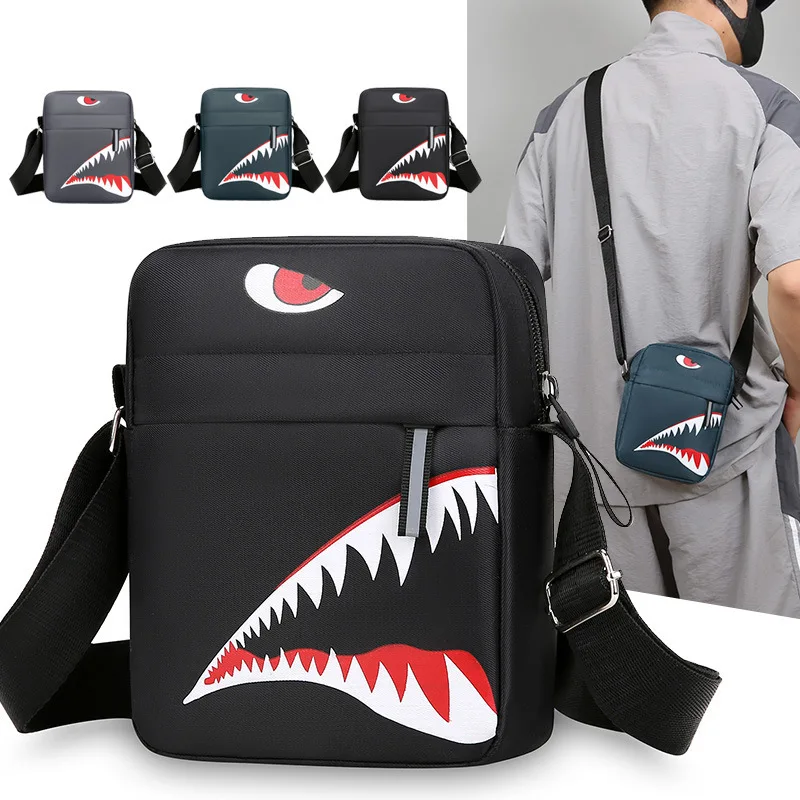 Men's Shoulder Bag, Trendy Sling Crossbody Bag Waterproof Phone Pouch Wallet Lightweight Oxford Messenger Bag for Men for Daily