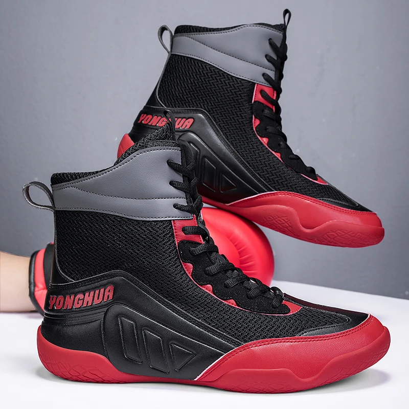 2026 Male Boxing Shoes Non Slip Wrestling Shoes Male Comfortable Cushioning Exercise Sneakers For Boxing