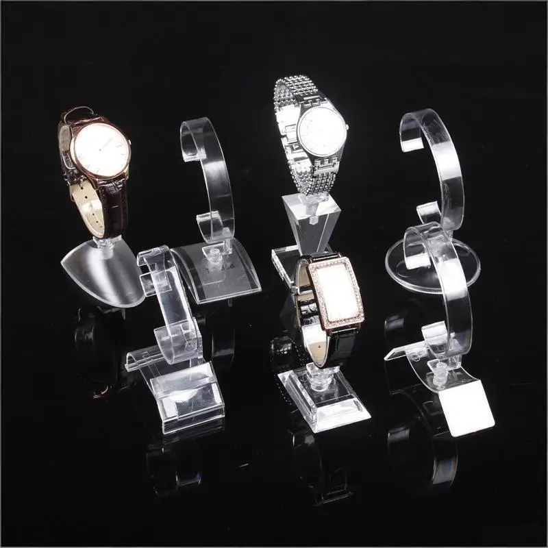 5 Piece Watch Display Stand Transparent Bracket Durable Bracelet Display Prop for Flea Market Small Business Display