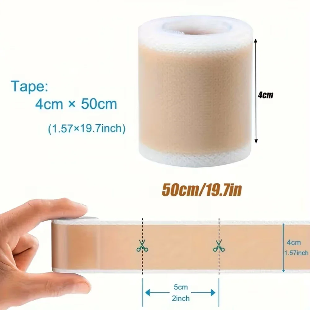 4cmx50cm Ultra-thin Silicone Lace Tape Non-slip Adhesive Tape Wig Knots Healer Lace Wig Grids And Knots Eraser Concealer