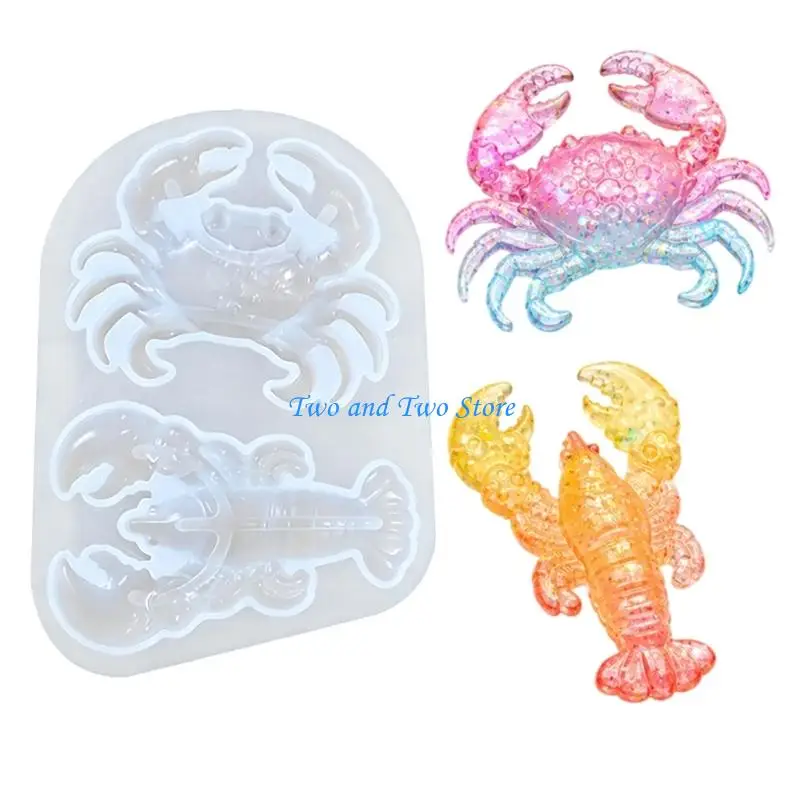 HX6F Silicone Resin Mold for Crafts, Flexible Smooth Release Insect Sea Designs