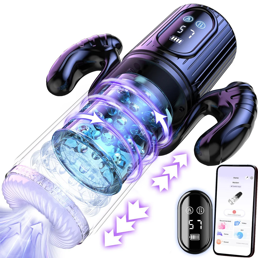 Automatic Male Masturbator Cup Thrusting Telescopic Sex Machine Vagina Blowjob Masturbation Sex Toys for Men