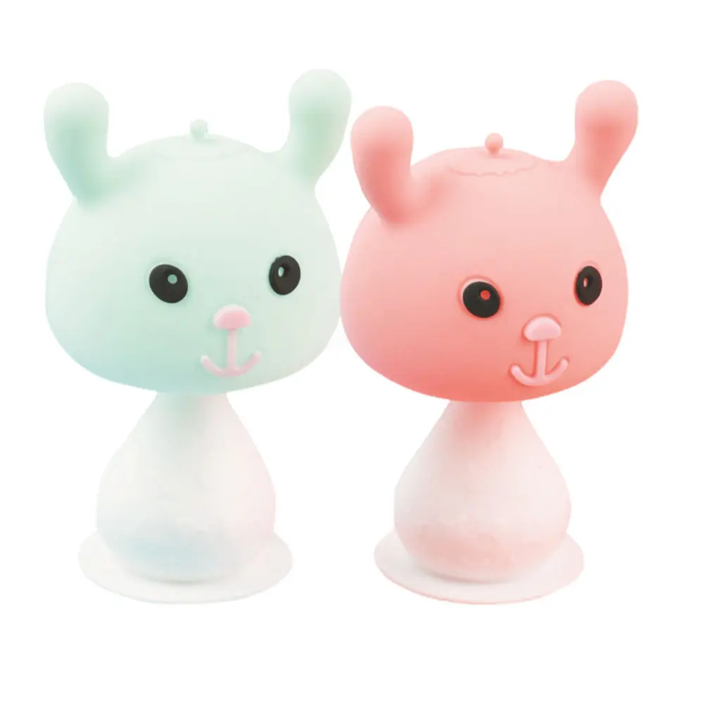 2Pcs Baby Teething Mushroom Design Food Grade Silicone Soft Mini Size Soothing Chewing Educational Molar Teether Infant