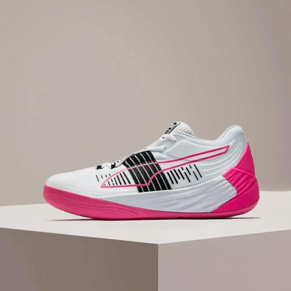 Puma Fusion Nitro Low-Top Cushioned Basketball Shoes: Stylish, Versatile, Comfortable, Classic, Non-Slip, Durable 195514-09