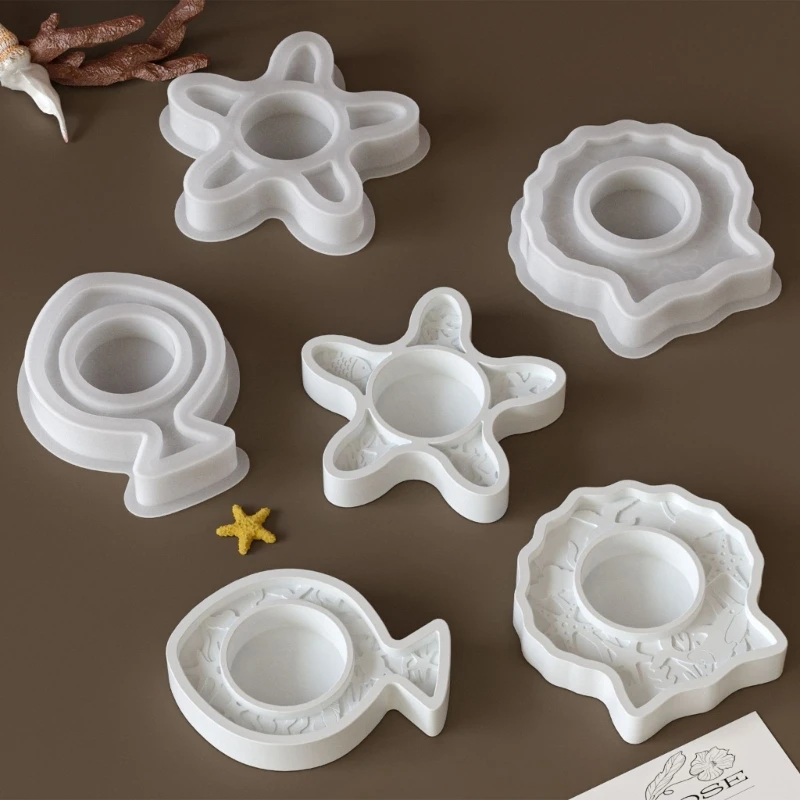 H7EB Silicone Holder Mould For Epoxy Resin Cement Clay Artisanal Projects