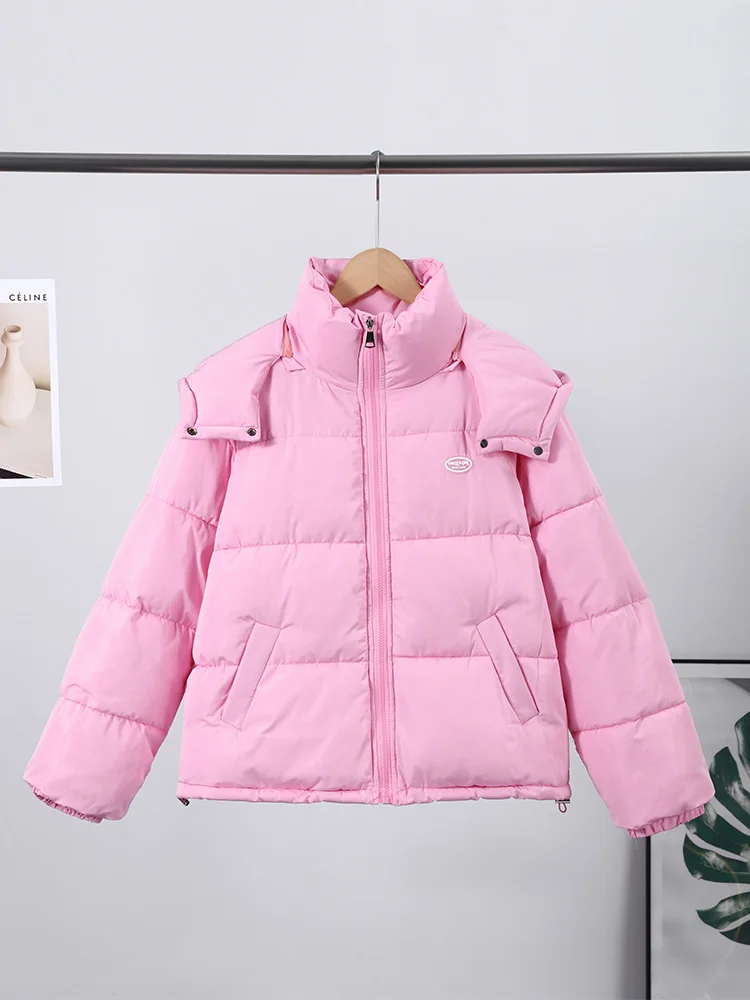 Women's Winter Jacket Coat Hooded Colorful Cute Full Sleeve Warm Zip Up Coats 2026 Fashion Girl's High Street Outwear Outfit