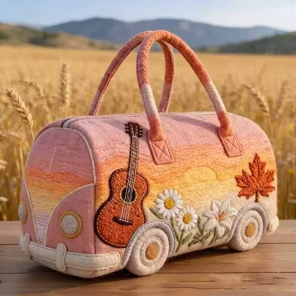 Portable 18x9x9cm Quilted Duffle Bag 3D Quilting Craft Large Capacity Fitness Short Bag Sports Gym Bag for Travel