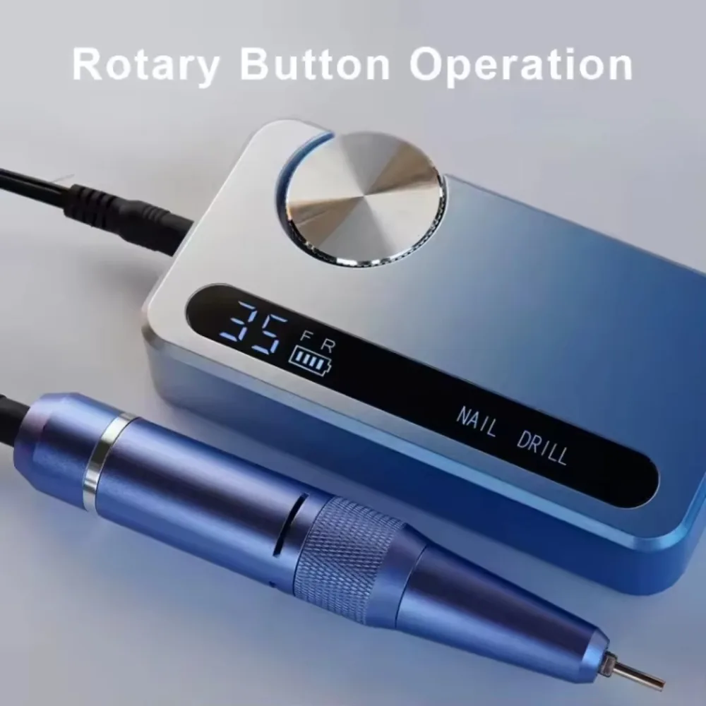 Nails Professional, Electric Nail File with LCD Screen & Long-Lasting Battery, Quiet, Portable, High RPM for Home & Salon Use