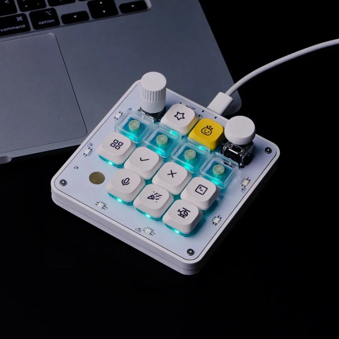 MicroKbd AI Mini Keyboard Replica Custom Hot Swap RGB Codex Keyboard with Joystick Knob for Kailh Choc V2 Codex Micro Macro Pad
