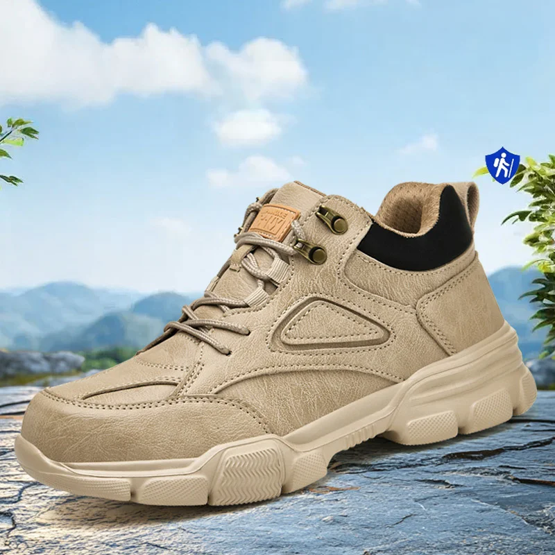 High-quality Safety Shoes Men Hiking Shoes Steel Wire Rotary Buckle Work Sneakers Indestructible Shoes Anti-puncture Work Shoes