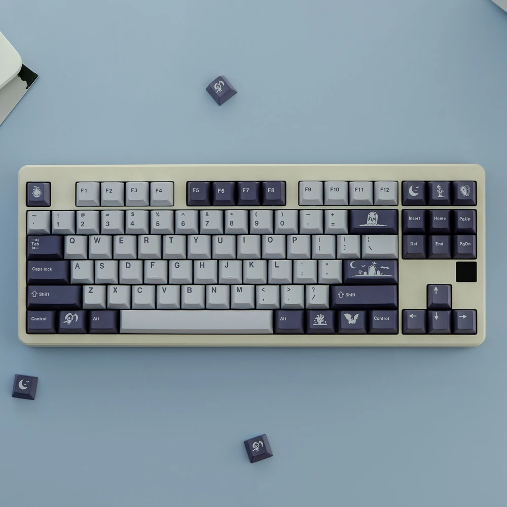 129 Keys GMK Midnight Keycaps Set Cherry Profile PBT Dye Sublimation Key Caps For MX Switch Mechanical Keyboard 61/64/68/75/84