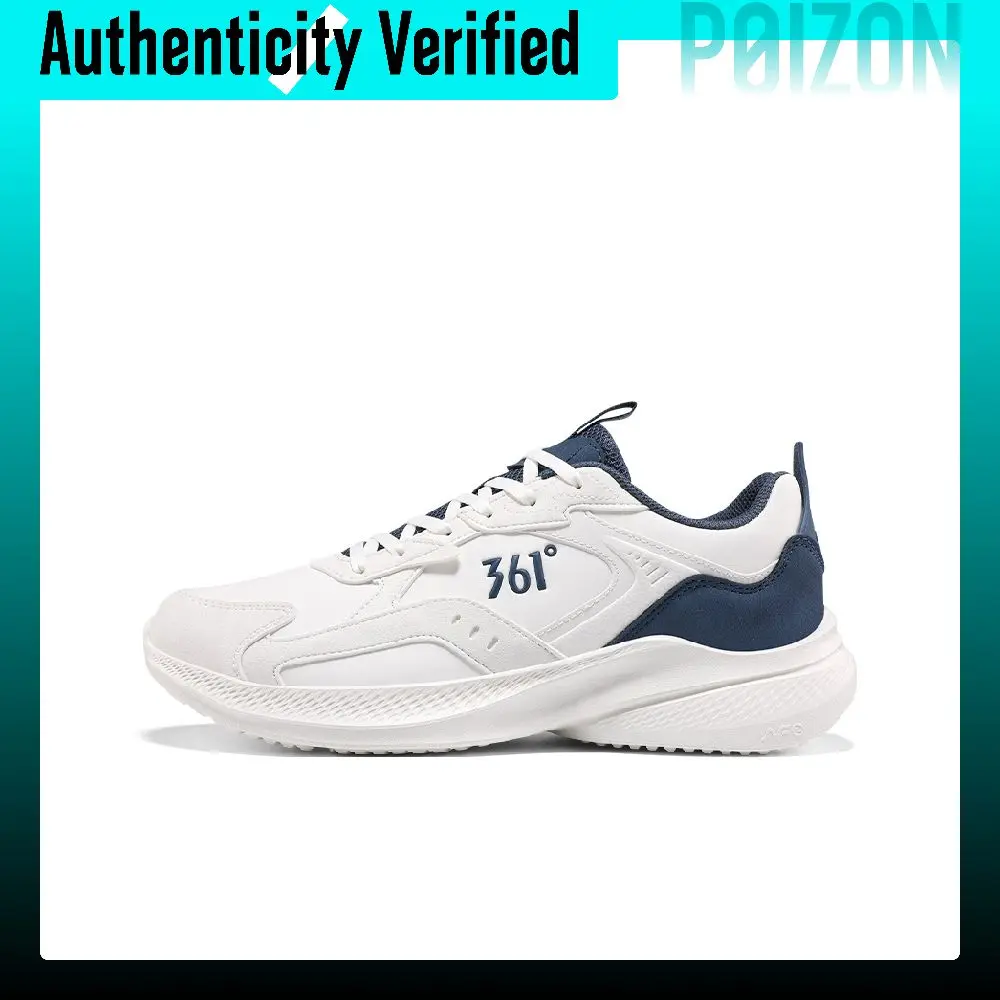361 Abrasion Resistant Lightweight Slip Resistant Low top Sprint Running Shoes Men's White Blue 672442213-5