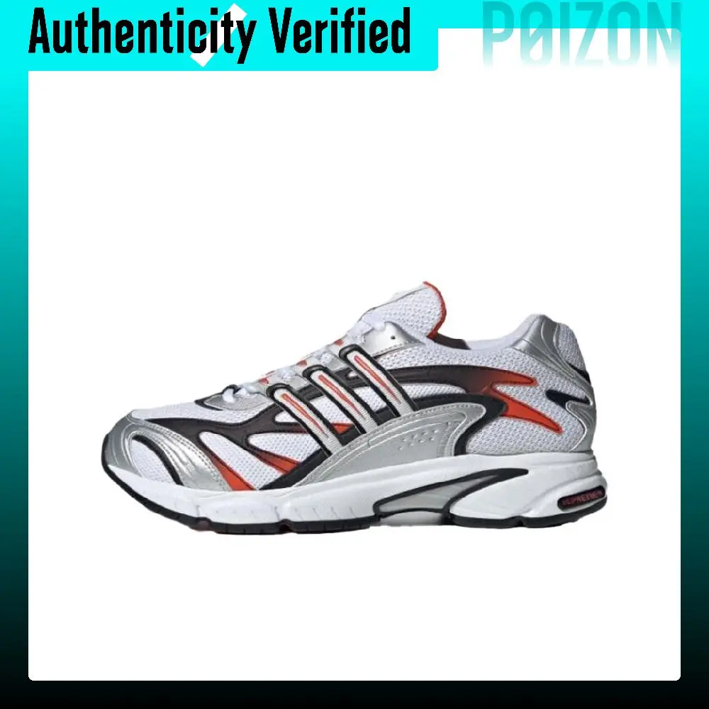 Adidas Temper Run 2.0 Low top Running Shoes Men's White Black Orange JI4642