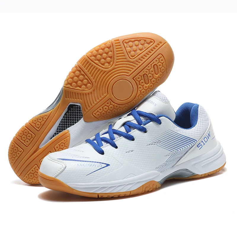 2023 New Professional Table Tennis Shoes Men Women Anti Slip Badmintons for Couples White Blue Light Weight Badminton Sneakers