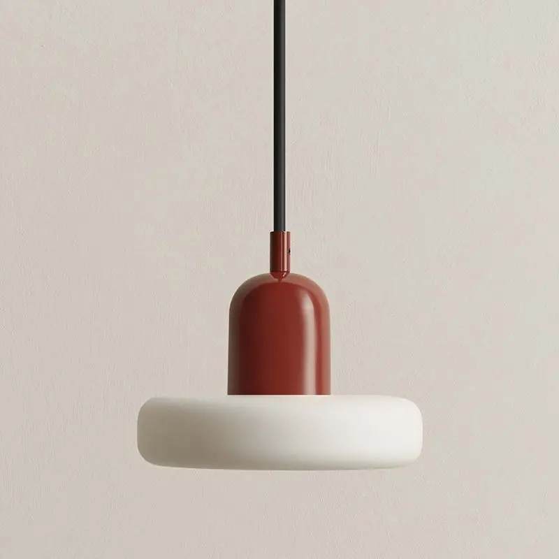 New Simple Glass Bedside Pendant Light Bar Table Restaurant Lamp Creative French Corridor Entrance Cream Antique Lamp