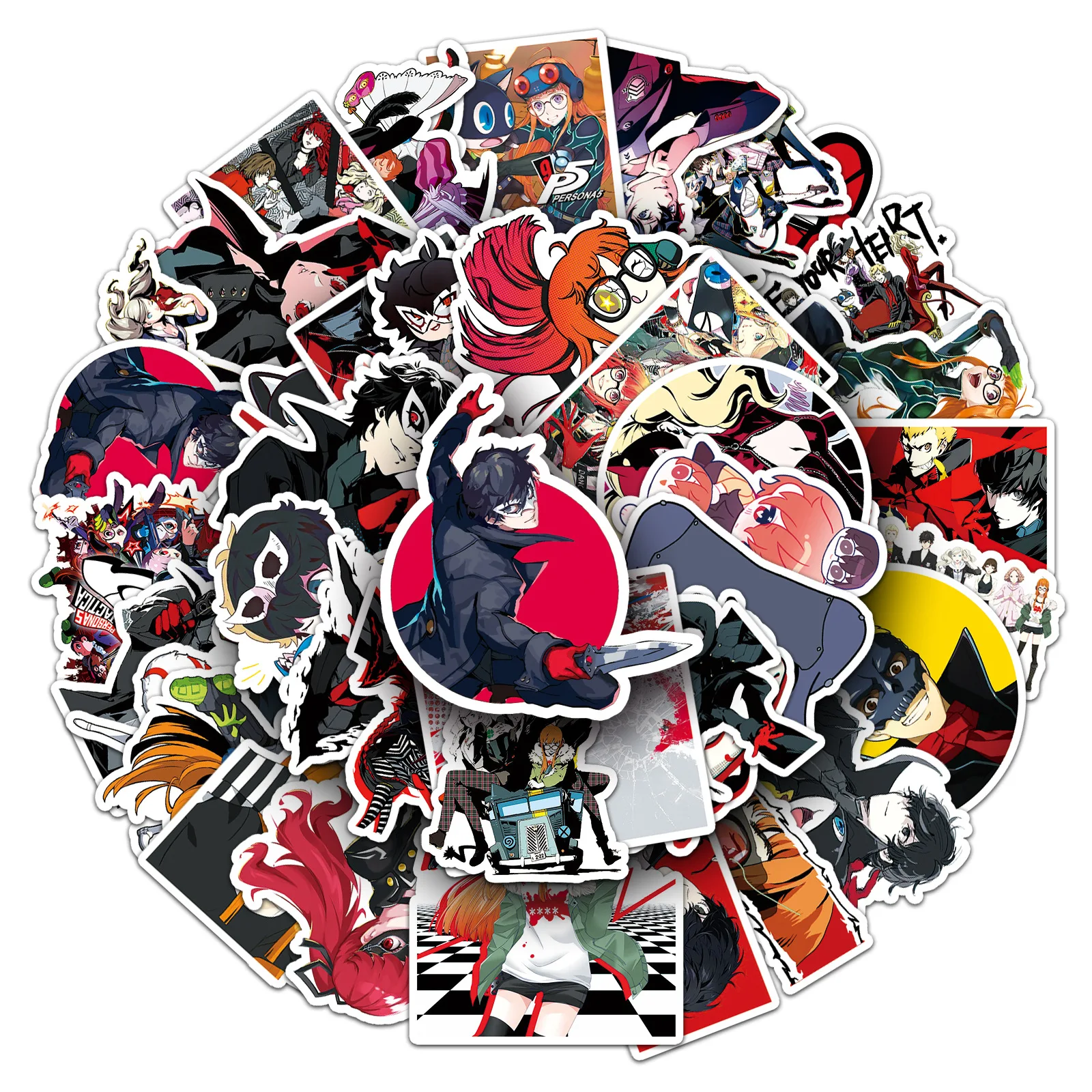 50PCS Persona Game Persona Animated Waterproof Decoration DIY Trunk Thermal Cup Stickers