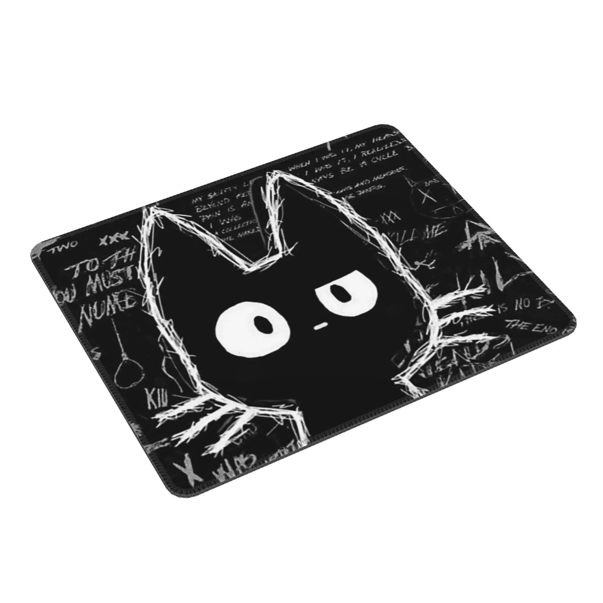 Graffiti Style Black Cat Cute Mouse Pad Computer Keyboard Mouse Mat Gamer PC Laptop Desk Mat Office Table Mats