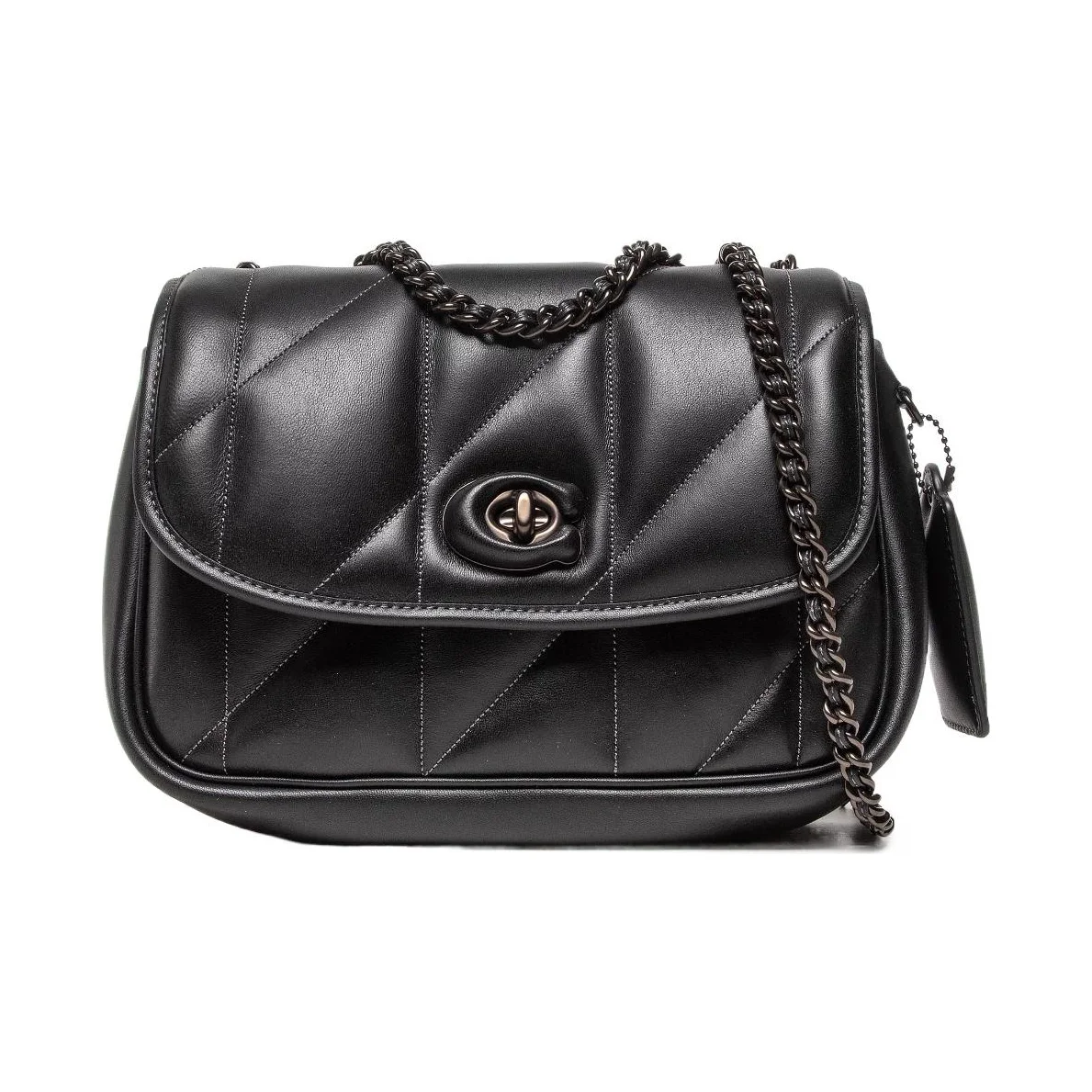 COACH Pillow Madison Nappa Soft Leather Shoulder Bag, Crossbody Bag Medium Women's Black C8560-V5BLK