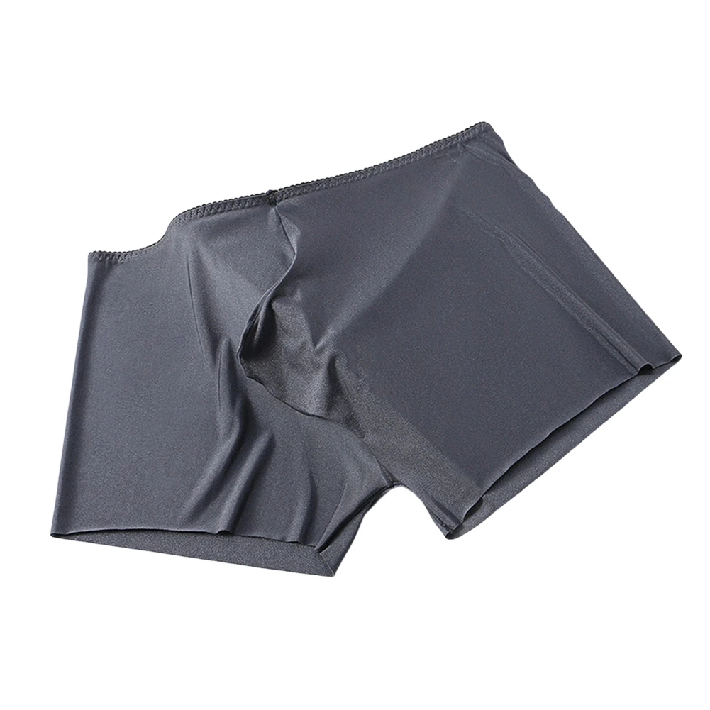 Men Seamless Trunks Elasticity Ice Silk Underwear Solid Lingerie Ultra Hot Bulge Pouch Boxer Shorts FemboyExtreme Men's Panties