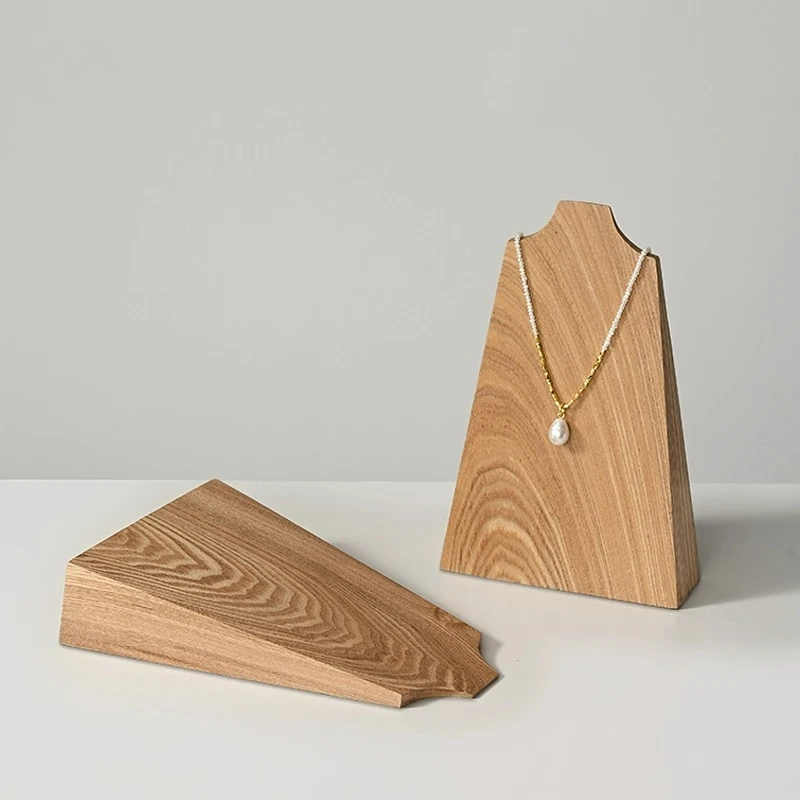Necklace Display Stand Solid Wood Necklace Model Neck Portrait Stand Showcase Jewelry Display Props