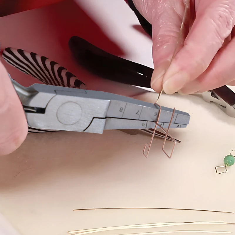 Square Nose Winding Plier with Scales for Create  Square Shapes in Diameters Crafts Jewelry Making Wire Looping Plier