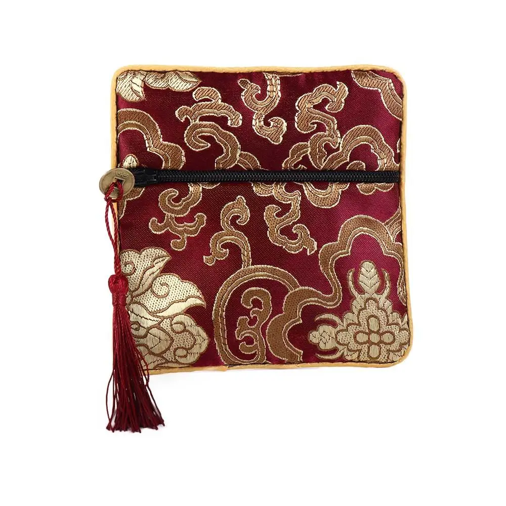 Zipper Bag Jewelry Packaging Small Pouch Chinese Style Coin Purse Brocade Pouch Silk Jewelry Organizer Jewelry Storage Bag